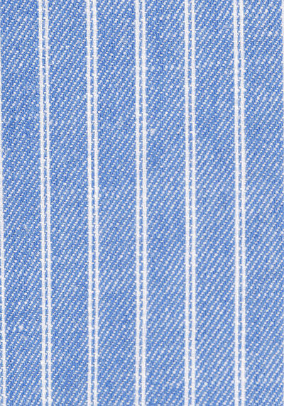 Afficher les détails de Pantalon Bleu Wide Leg High Rise En Sergé Regular Fit Femme