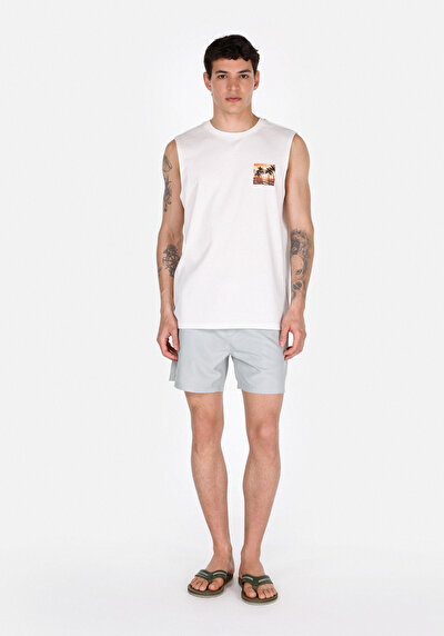 Image de Short De Bain Vert Slim Fit Doublé Homme