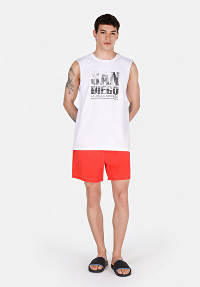 Image de Short De Bain Corail Slim Fit Doublé Homme