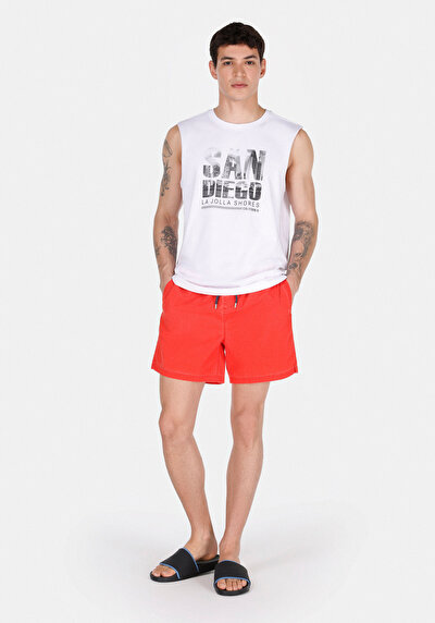Image de Short De Bain Corail Slim Fit Doublé Homme