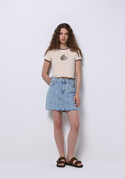 Image de Beige Femmes T-shirt À Manches Courtes