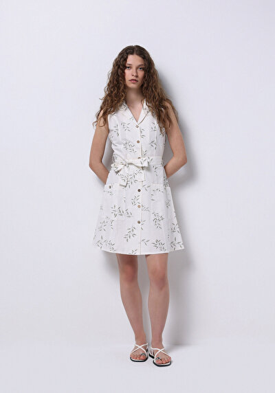 Afficher les détails de Robe Ecru Regular Fit    Femme