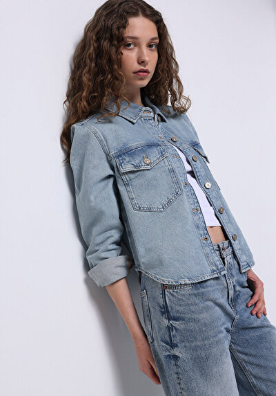 Image de Chemise À Manches Longues Regular Fit Droit Jean Femme
