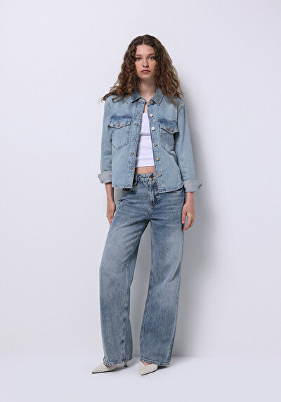 Image de Chemise À Manches Longues Regular Fit Droit Jean Femme