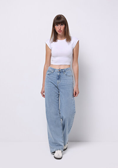 Image de 970 Berry Pantalon En Jean Regular Fit Femme