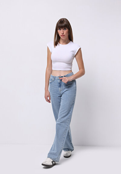 Image de 970 Berry Pantalon En Jean Regular Fit Femme