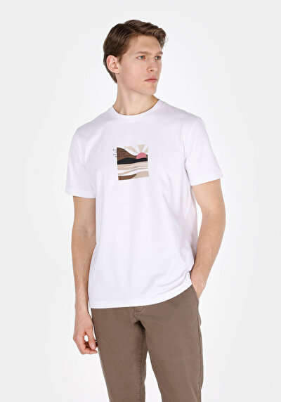 Image de Blanc Homme T-shirt À Manches Courtes