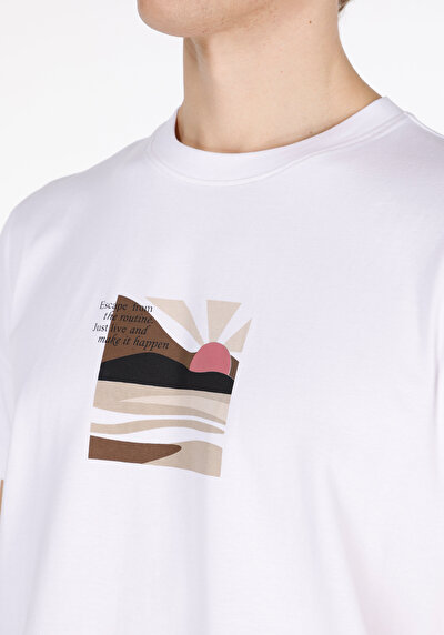 Image de Blanc Homme T-shirt À Manches Courtes