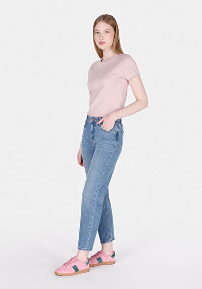 Image de 891 Maya Pantalon Tapered Leg Medium Rise En Jean Slim Fit Femme