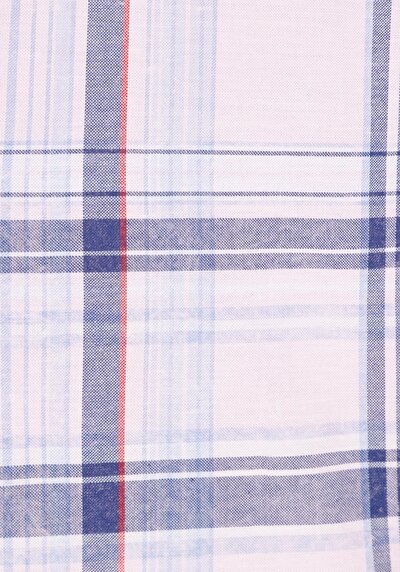 Image de Chemise À Manches Longues Rose Regular Fit Plaid Popeline Femme