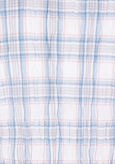 Afficher les détails de Chemise À Manches Longues Bleu Relaxed Fit Plaid Uni Femme