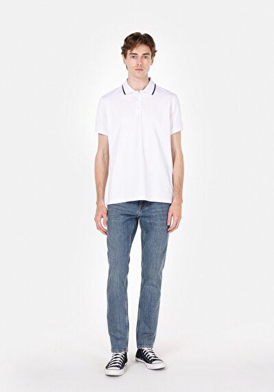 Image de Blanc Homme T-shirt Polo À Manches Courtes