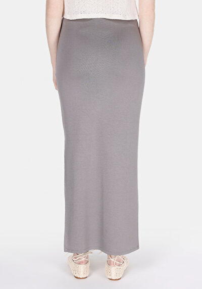 Image de Jupe Gris Slim Fit Droit Plongée Mdi Femme