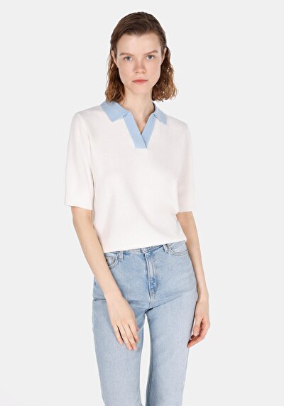 Image de Tricot Blanc Regular Fit Femme
