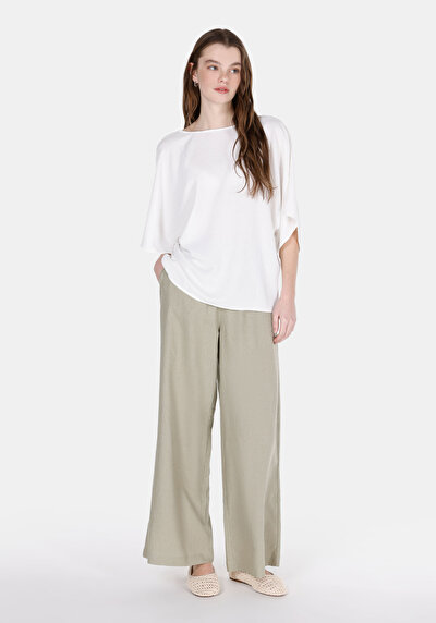 Image de Chemise À Manches Courtes Blanc Droit Regular Fit Femme