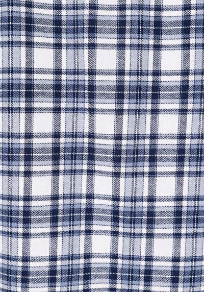 Image de Chemise À Manches Longues Marine Regular Fit Plaid Popeline Homme