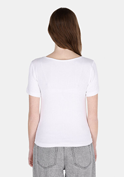 Image de Blouse À Manches Courtes Blanc Slim Fit Manches Courtes Femme