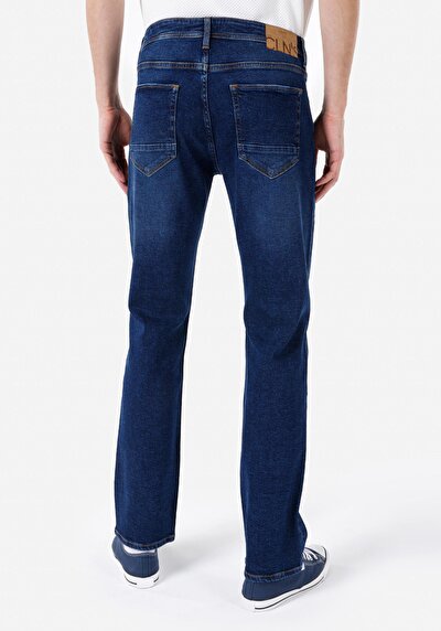 Image de 045 David Pantalon Bleu En Regular Fit Homme