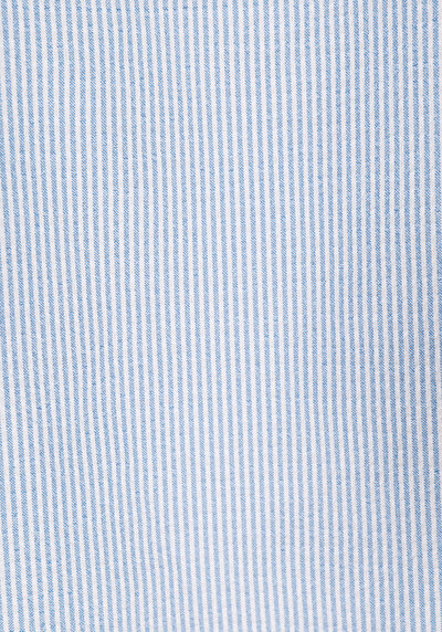 Image de Chemise À Manches Longues Bleu Regular Fit Rayé Popeline Homme
