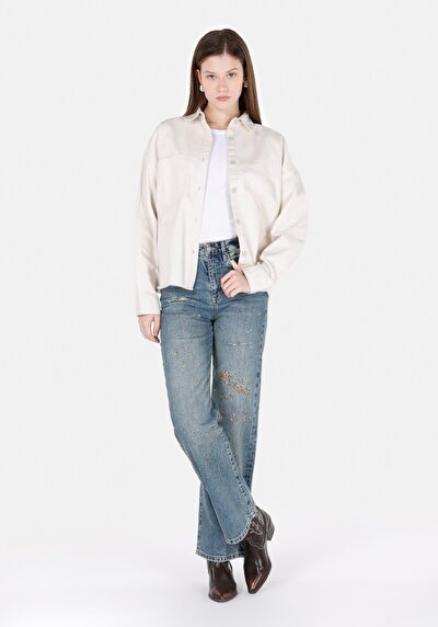 Image de 900 Laris Pantalon    En Jean Straight Fit Femme