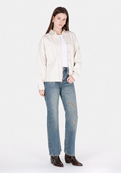 Image de 900 Laris Pantalon En Jean Straight Fit Femme