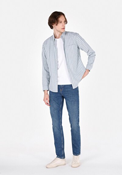 Image de 044 Karl Pantalon Straight Leg Low Rise En Jean Straight Fit Homme