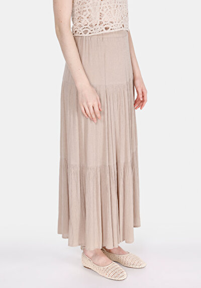 Image de Jupe Beige  Droit Uni Maxi Femme