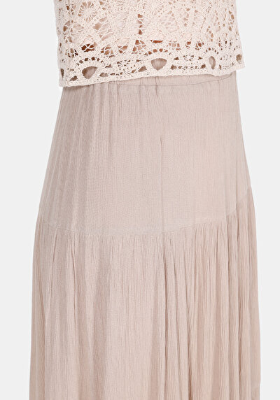 Image de Jupe Beige  Droit Uni Maxi Femme