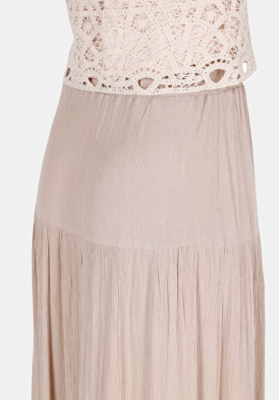 Afficher les détails de Jupe Beige  Droit Uni Maxi Femme