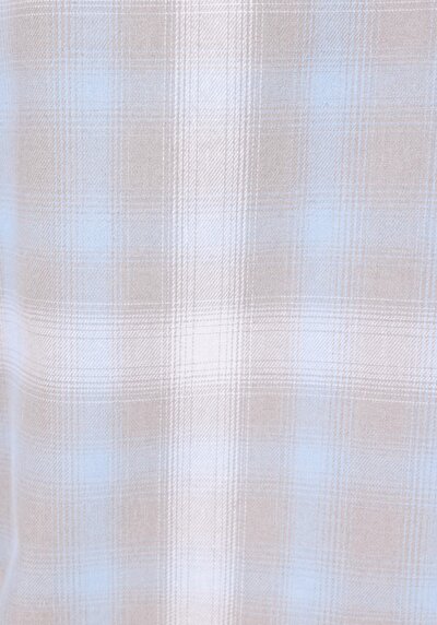 Image de Chemise À Manches Longues Bleu Regular Fit Plaid Flanelle Femme