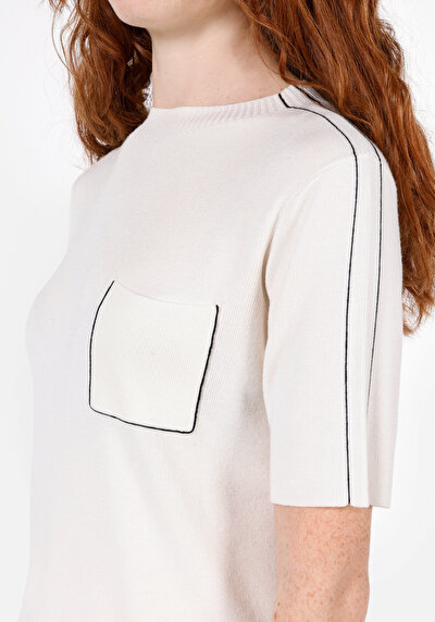 Image de Tricot Ecru Slim Fit Femme