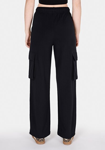 Afficher les détails de Pantalon De Survêtement Noir Regular Fit Femme