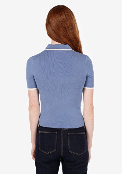 Image de Tricot Bleu Slim Fit  Femme