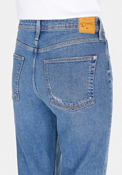 Afficher les détails de 893 Julia Pantalon  Tapered Leg Medium Rise En Jean Boyfriend Fit Femme
