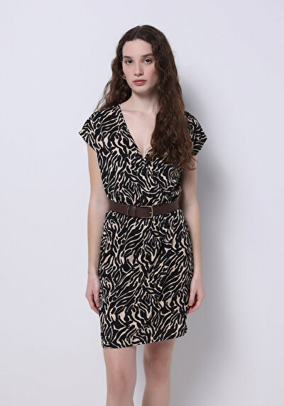 Image de Robe Noir Regular Fit Sans Manches Mini Femme