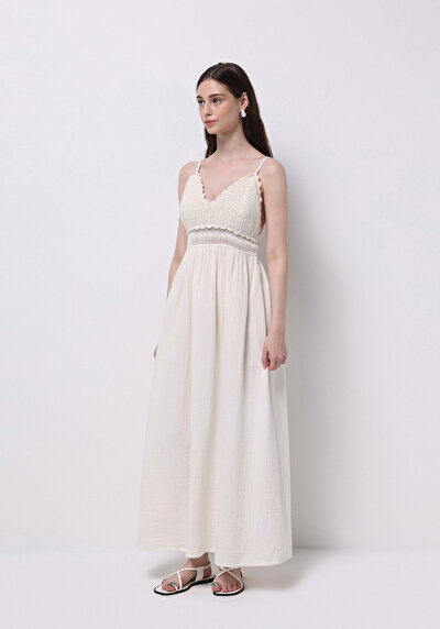 Image de Robe Ecru Regular Fit    Femme
