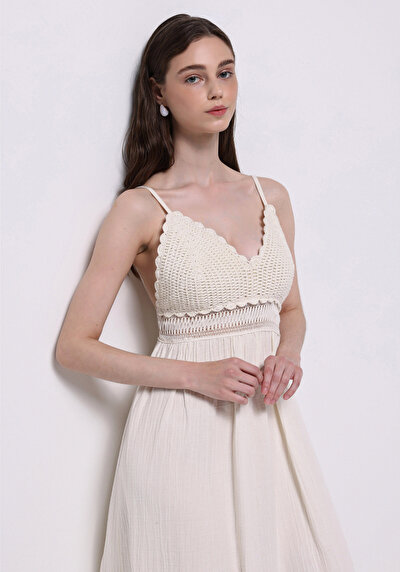 Image de Robe Ecru Regular Fit    Femme