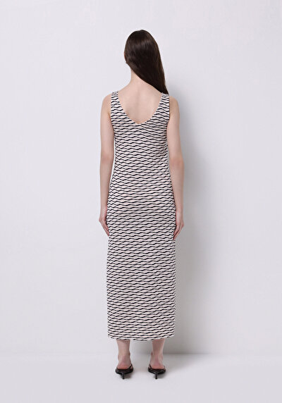 Image de Robe Ecru Regular Fit  Mdi Jacquard Femme