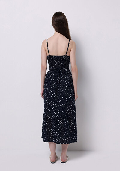 Afficher les détails de Robe Marine Regular Fit Sans Manches Mdi Sergé Femme