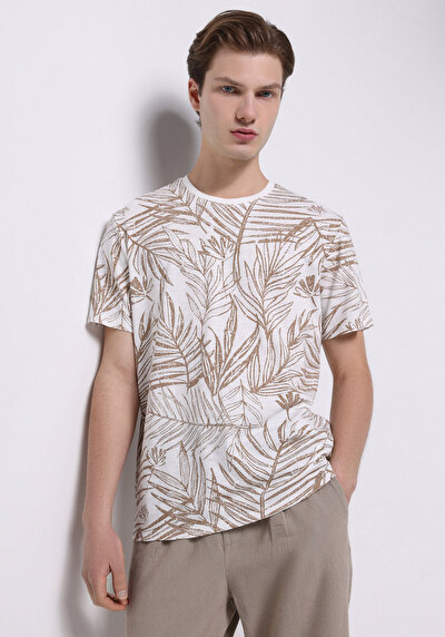 Image de T-shirt À Manches Courtes Blanc Regular Fit Homme