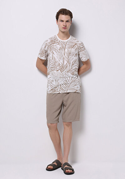 Image de T-shirt À Manches Courtes Blanc Regular Fit Homme