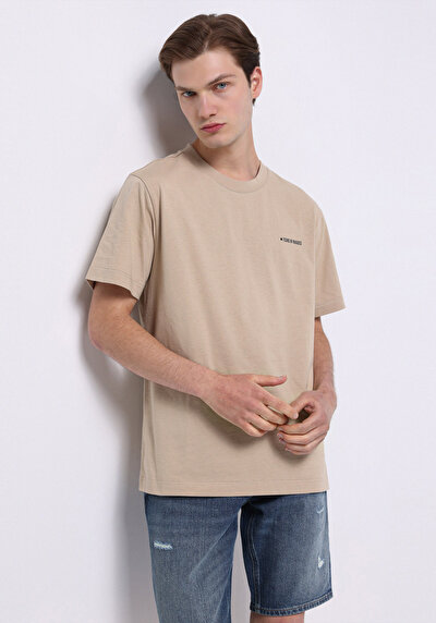 Image de Beige Homme T-shirt À Manches Courtes