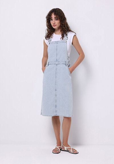 Image de Robe Regular Fit Sans Manches Mdi Jean Femme