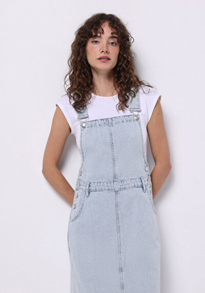 Image de Robe Regular Fit Sans Manches Mdi Jean Femme