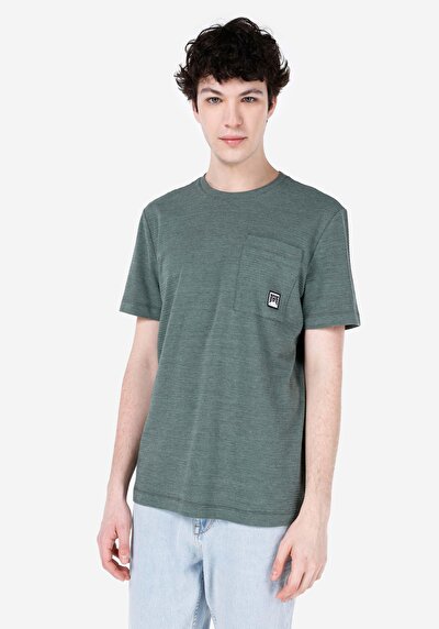Image de T-shirt À Manches Courtes Vert Regular Fit Jakarli Homme