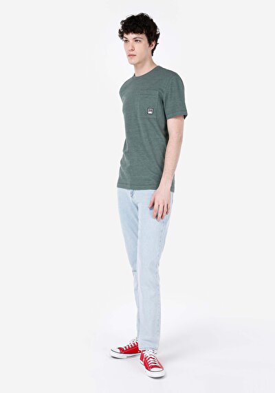 Image de T-shirt À Manches Courtes Vert Regular Fit Jakarli Homme