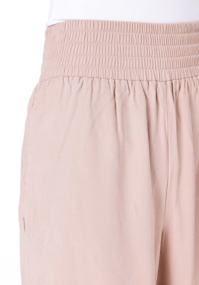 Afficher les détails de Pantalon Rose Wide Leg High Rise  Regular Fit Femme