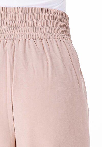 Afficher les détails de Pantalon Rose Wide Leg High Rise  Regular Fit Femme