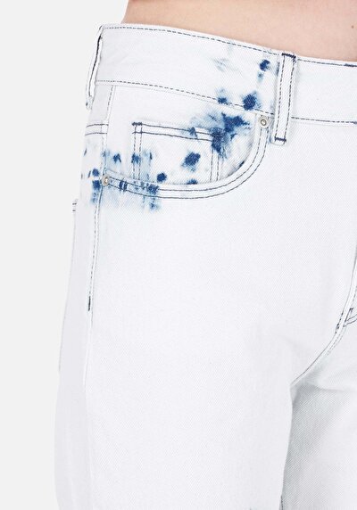Image de 896  Maria Pantalon Bleu Tapered Leg  En  Mom Fit Femme
