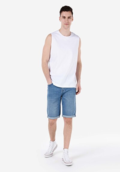 Afficher les détails de Short Bleu Regular Fit Homme